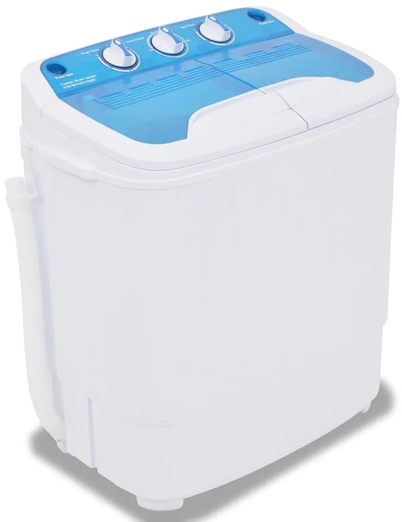 vidaXL Mini máquina de lavar roupa tambor duplo 5,6 kg