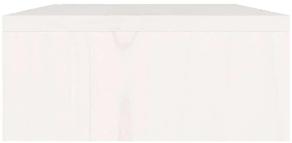 Suporte para monitor 80x24x10,5 cm madeira pinho maciça branco