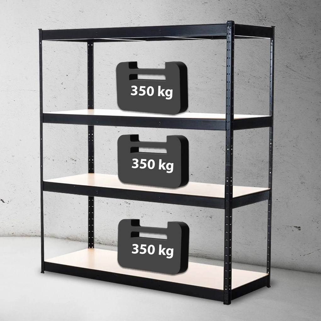 Estante para cargas pesadas 160 x 60 x 180 Preto