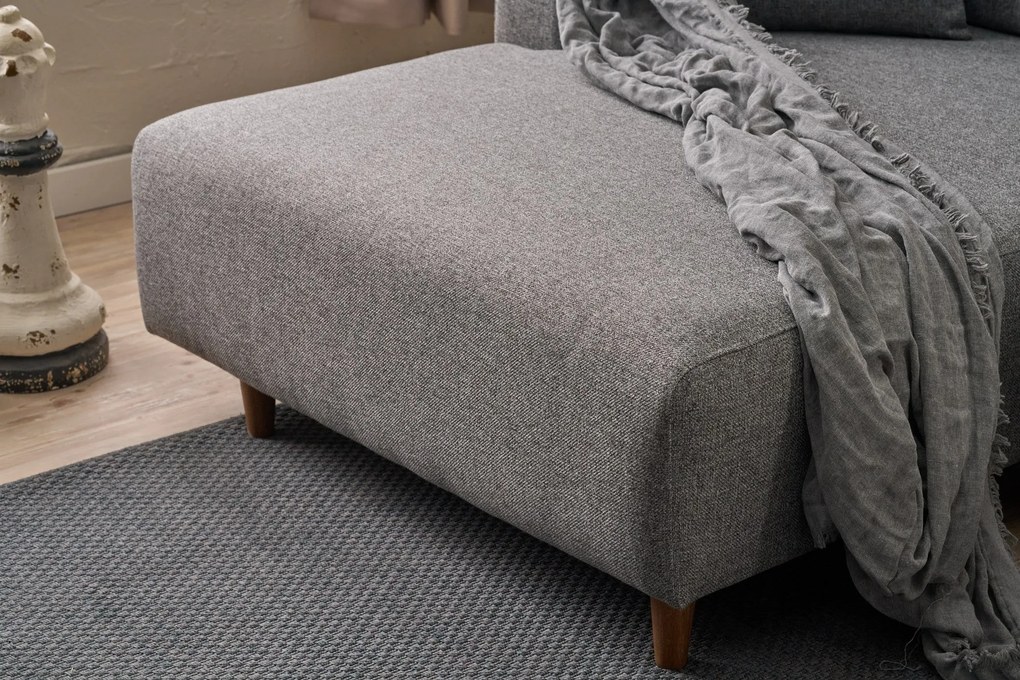 Sofá-Cama de Canto Mane – Cinzento – 246x85x160 cm