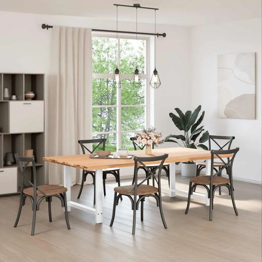 Pés para mesa de jantar , 2 peças, 100x (72-73) cm, branco, aço