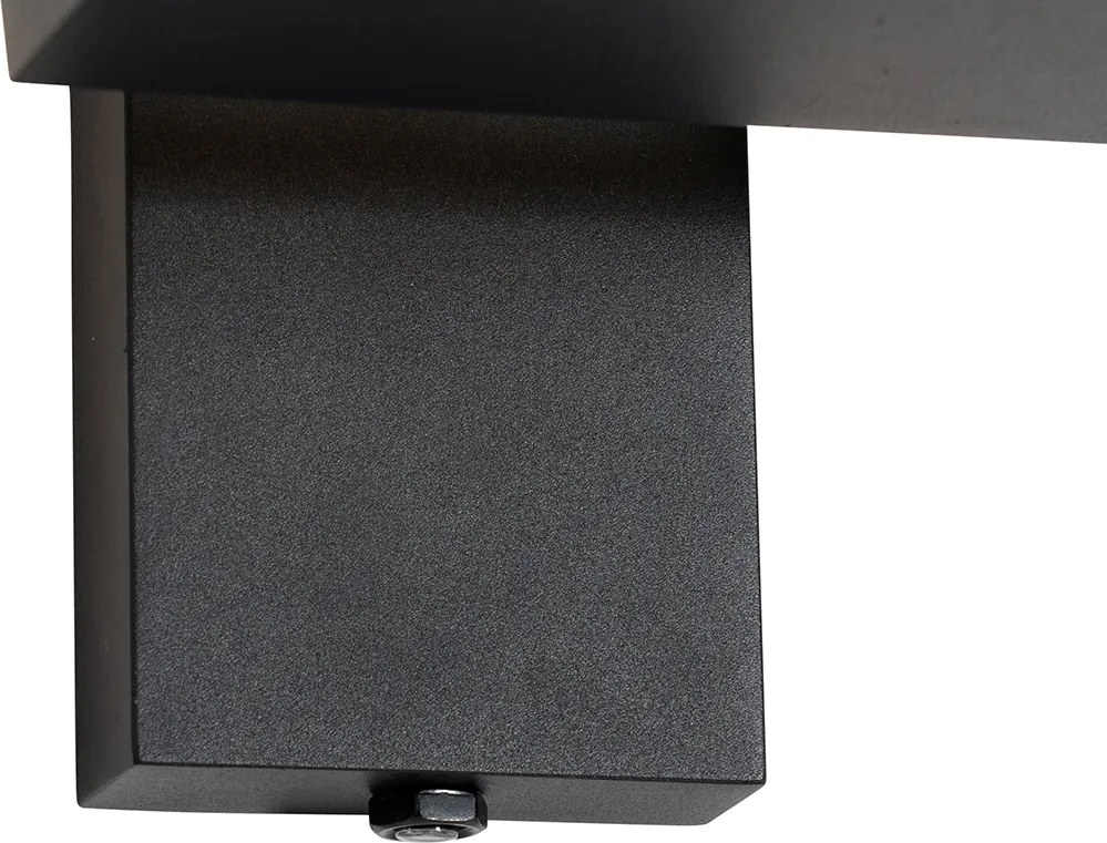 Candeeiro de parede exterior preto com LED e sensor crepuscular - Ferdinand