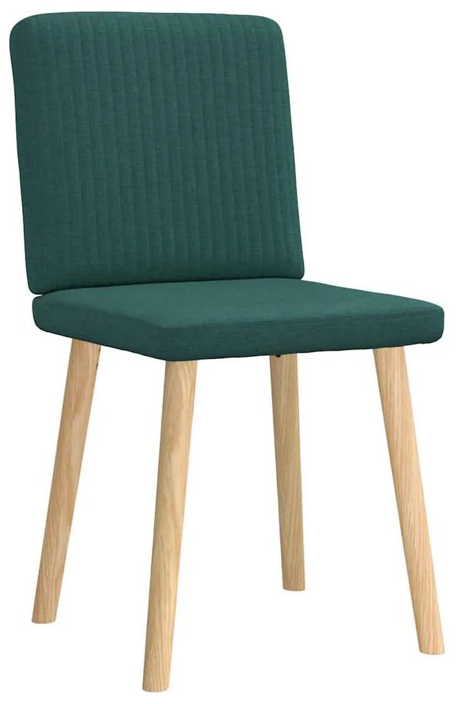Cadeiras de jantar 2 pcs tecido verde-escuro