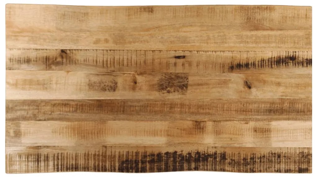 vidaXL Tampo de mesa c/borda viva 100x60x3,8cm mangueira áspera maciça