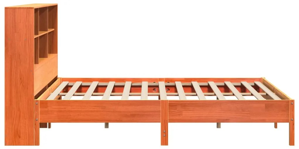 Cama com estante sem colchão 200x200 cm pinho maciço