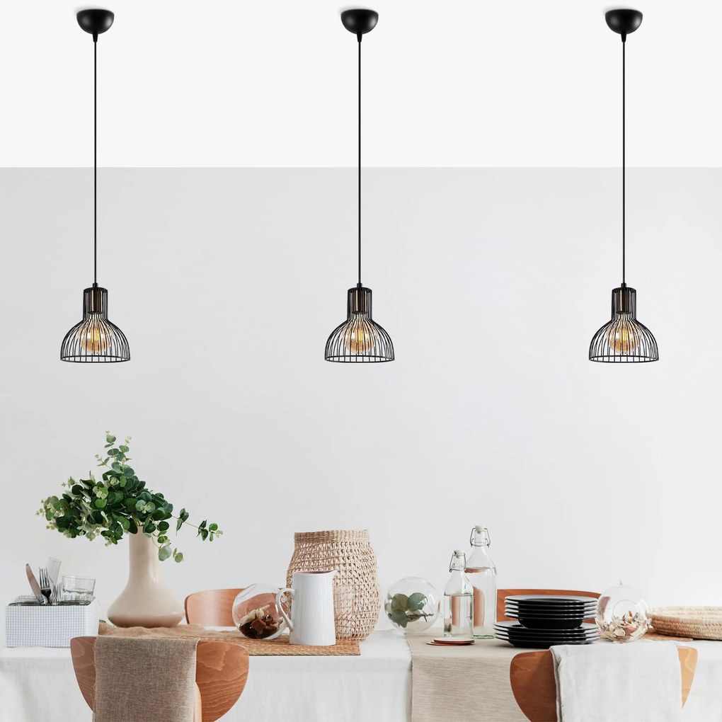 Chandelier Vazo – Preto – 17 x 17 x 114 cm