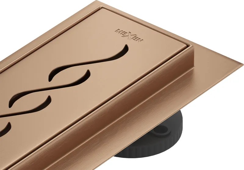 Mexen Flat 360° M18 ralo linear rotativo 80 cm, cobre escovado - 1C23080-40