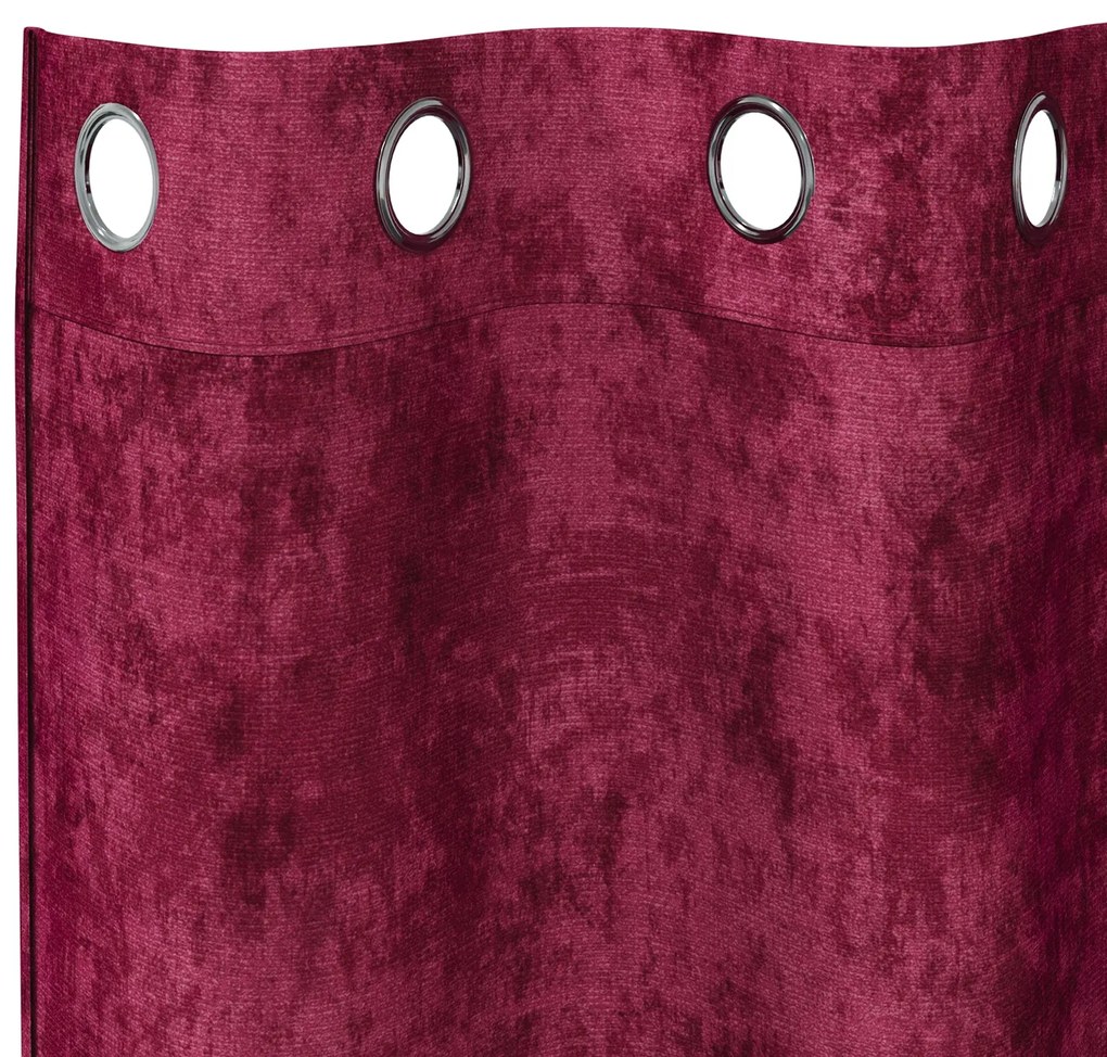 Cortinas de Veludo Bordô Poliéster 140 x 140 cm Cortina