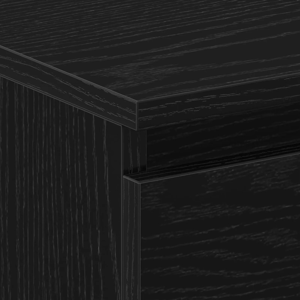 Camas de cabeceira vidaXL com gavetas 2 pcs Carvalho Preto 30x30x40 cm
