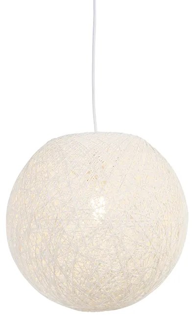 Candeeiro de suspensão rústico branco 35 cm - Corda Design,Country / Rústico,Moderno