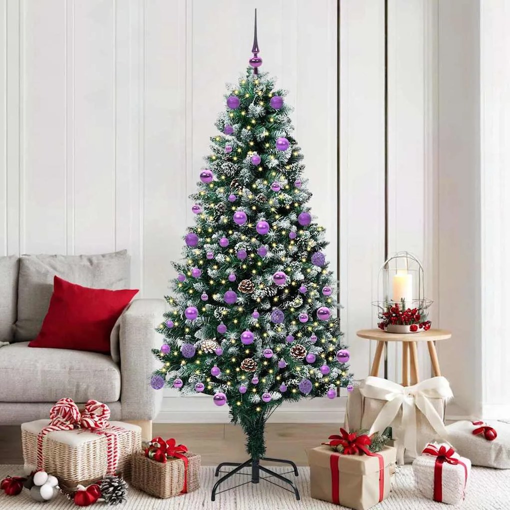 vidaXL Árvore de Natal Artificial Verde 180 cm PVC, Aço e Plástico