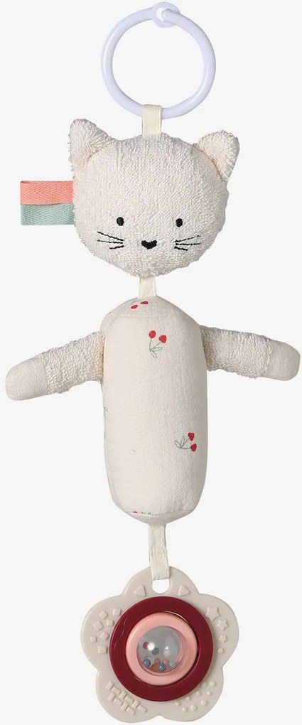 Chocalho suspenso gato para bebé vermelho