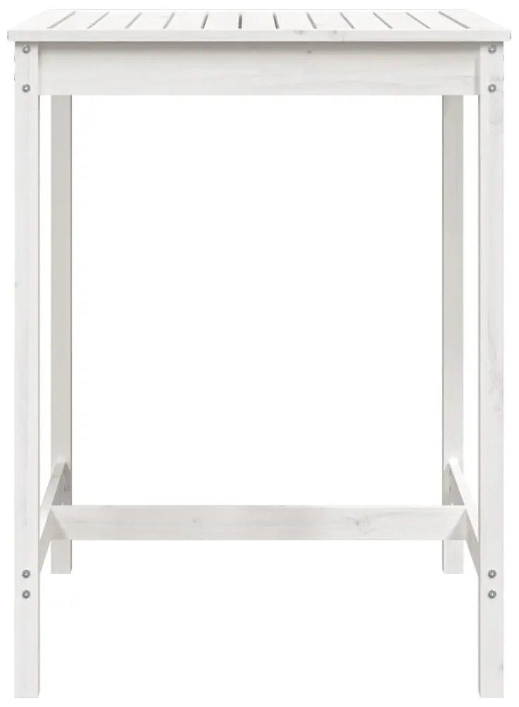 Mesa de jardim 82,5x82,5x110 cm madeira de pinho maciça branco