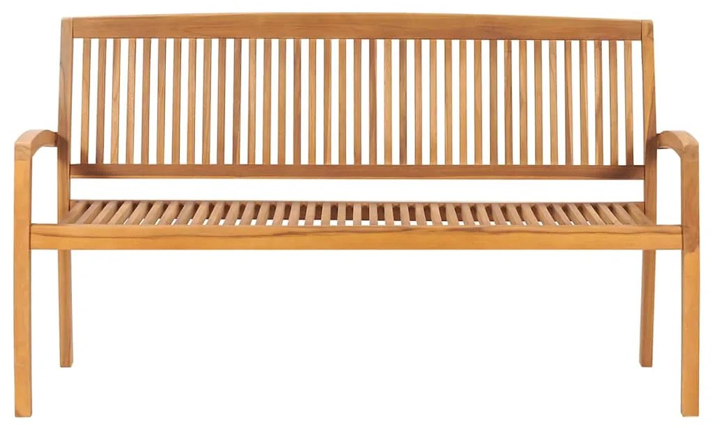 Banco de jardim empilhável c/ almofadão 159 cm teca maciça