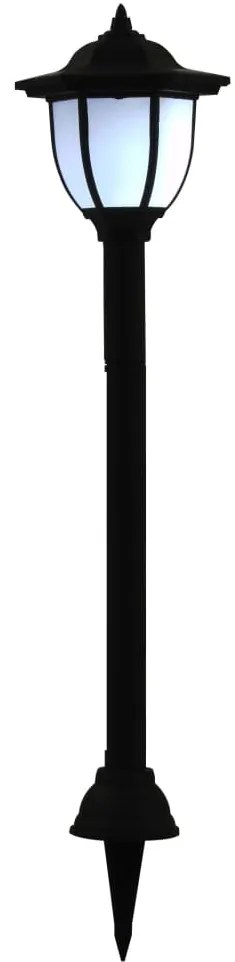 Candeeiro solar LED de exterior 3 pcs preto