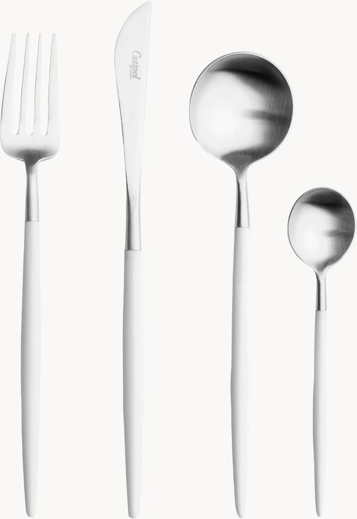 Conjunto de talheres escovados artesanal Goa, vários tamanhos