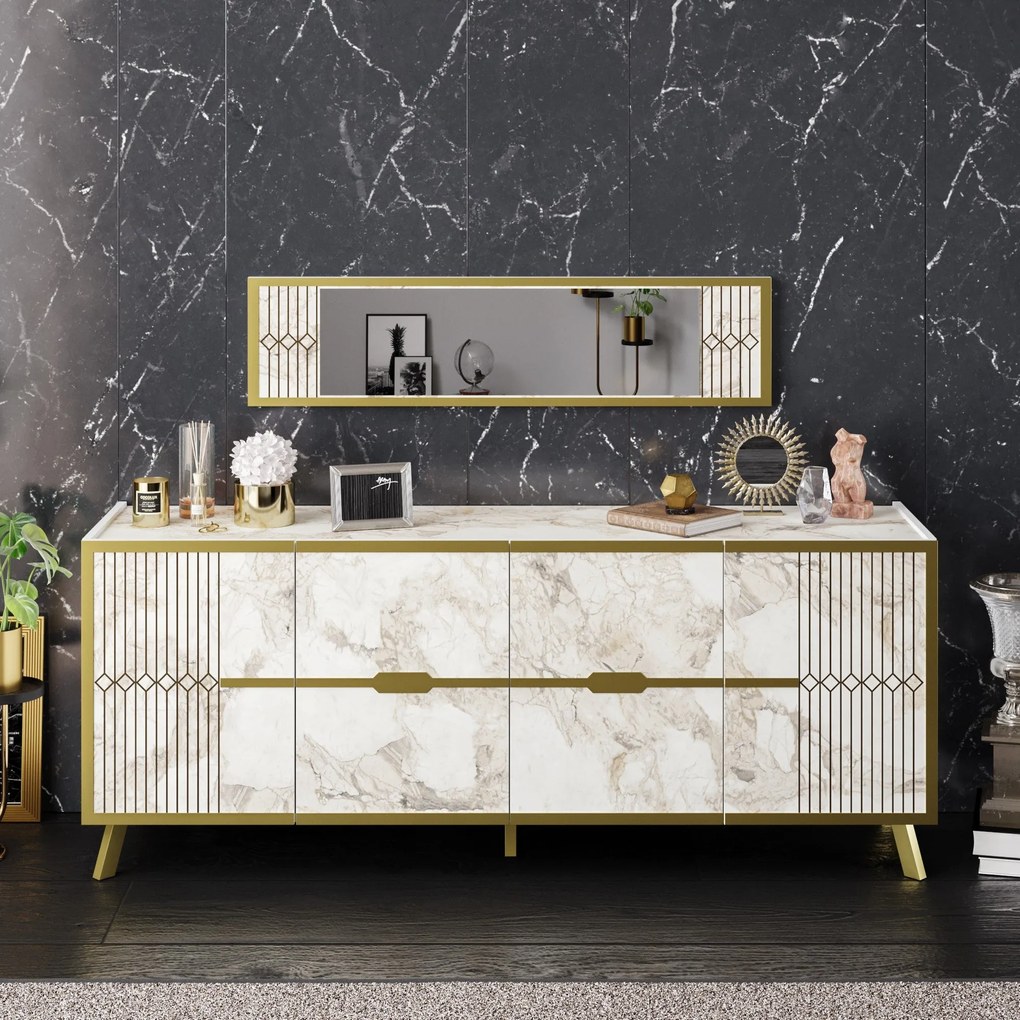 Console Frida – Branco – 180 cm x 72 cm x 46 cm