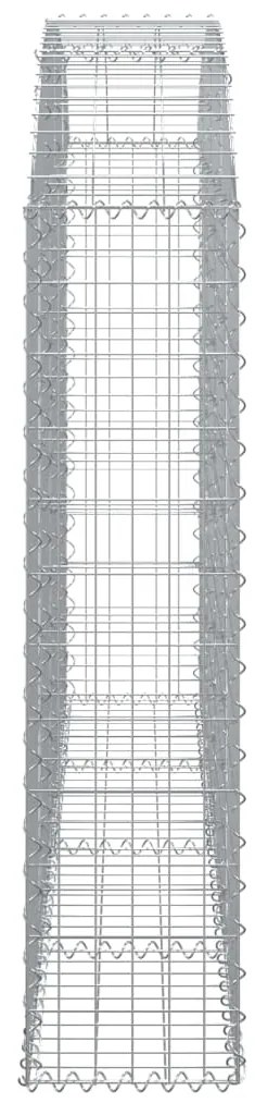 Cesto gabião arqueado 200x30x120/140 cm ferro galvanizado