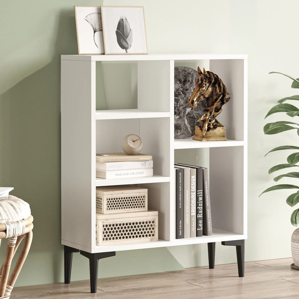 Estante Luise com Pés Altos  – Branco – 69x25x87,6 cm