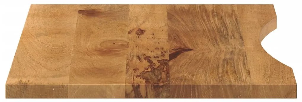 Tampo de mesa com curva 80x50x2,5 cm mangueira áspera maciça