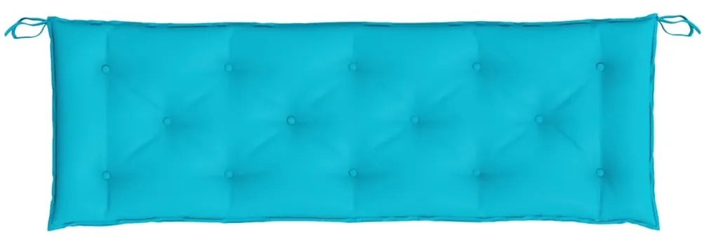 Almofadões p/ banco de jardim 2 pcs 150x50x7 cm tecido turquesa