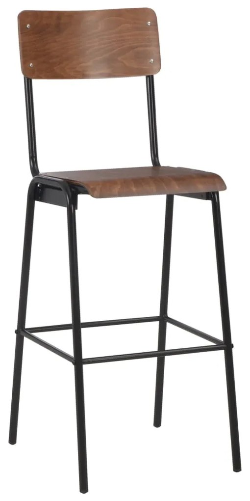 3 pcs conjunto de bar em aço castanho e preto