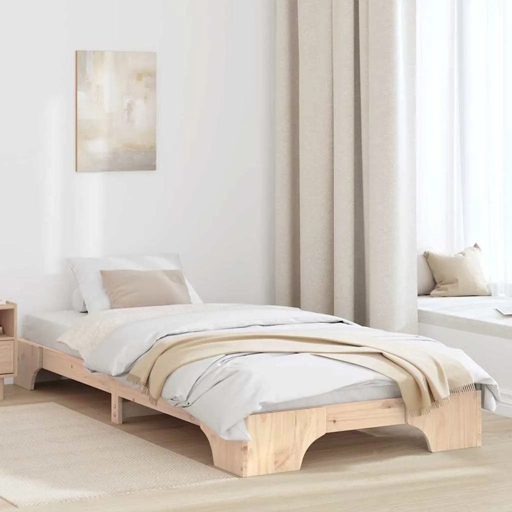 vidaXL Cama 90x200 cm em Madeira de Pinheiro Maciça
