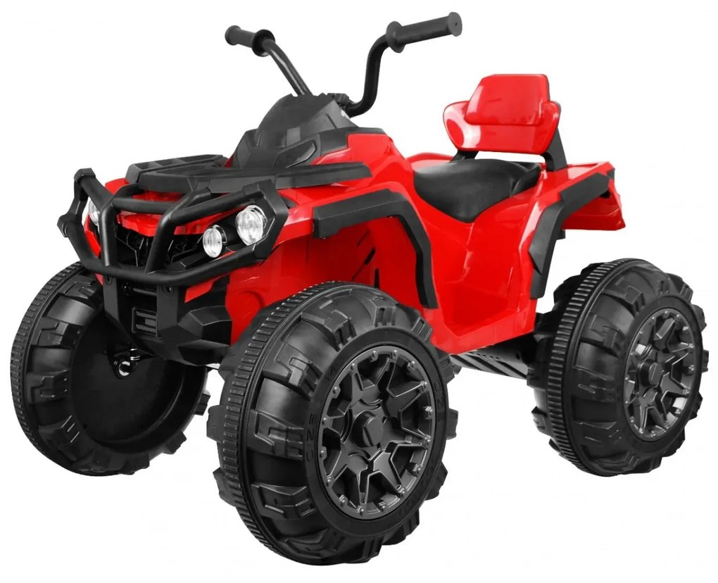 Moto 4 elétrica para crianças 12V 2x45W ATV Com Comando, com Rodas Espuma EVA, Assento couro ecológico, som Crianças Até 30Kg Vermelha