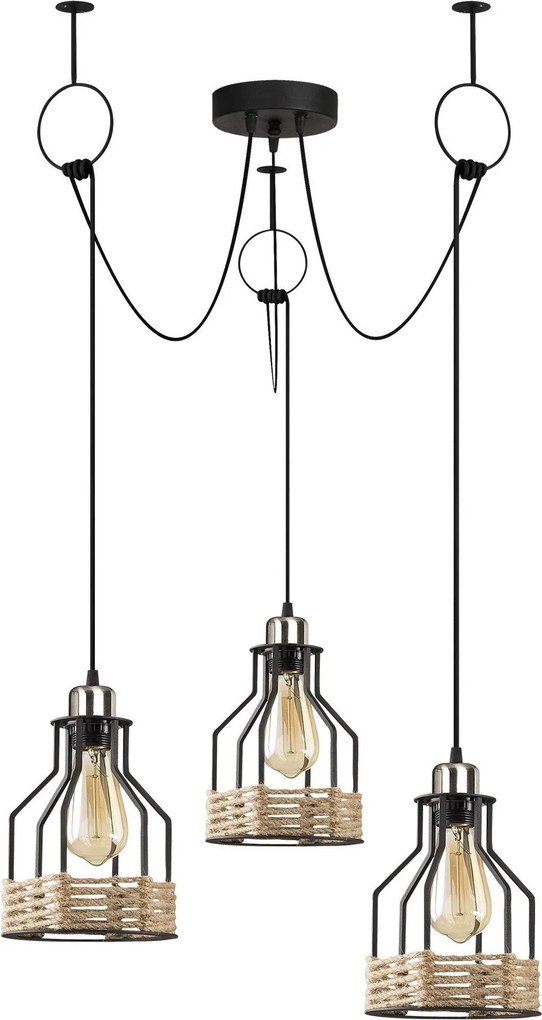 Chandelier Fiko – Preto – 97 cm de diâmetro