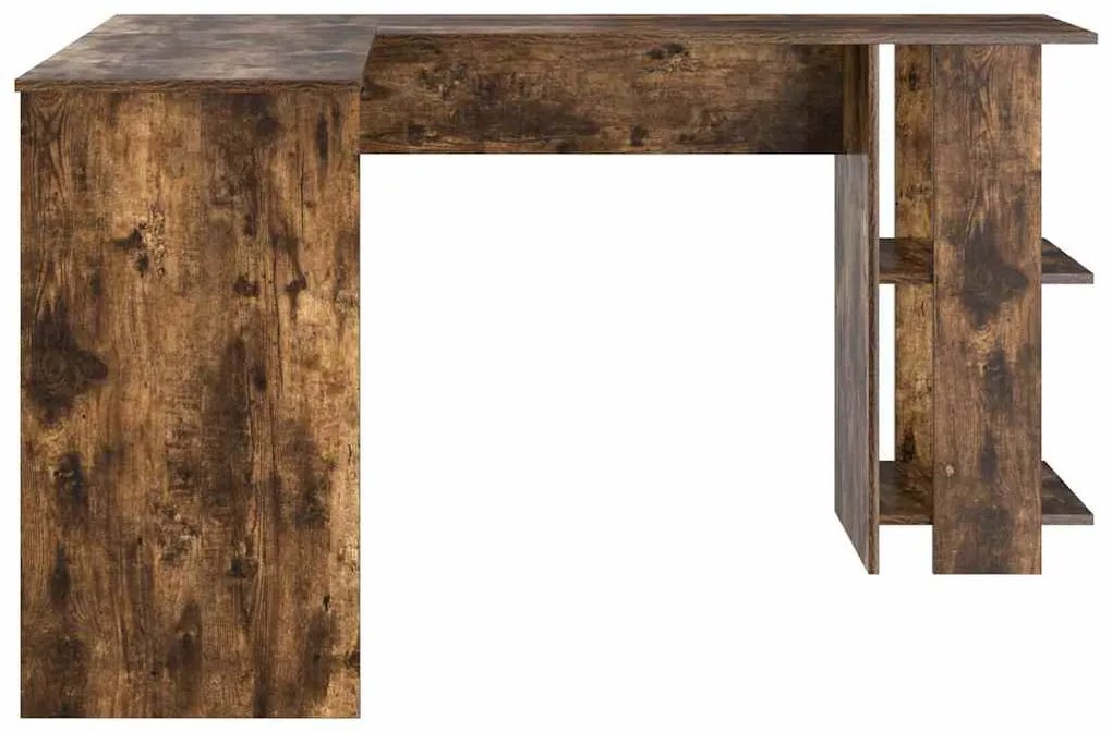 Mesa de Canto com Armazenamento Carvalho Defumado 140x113,5x75cm
