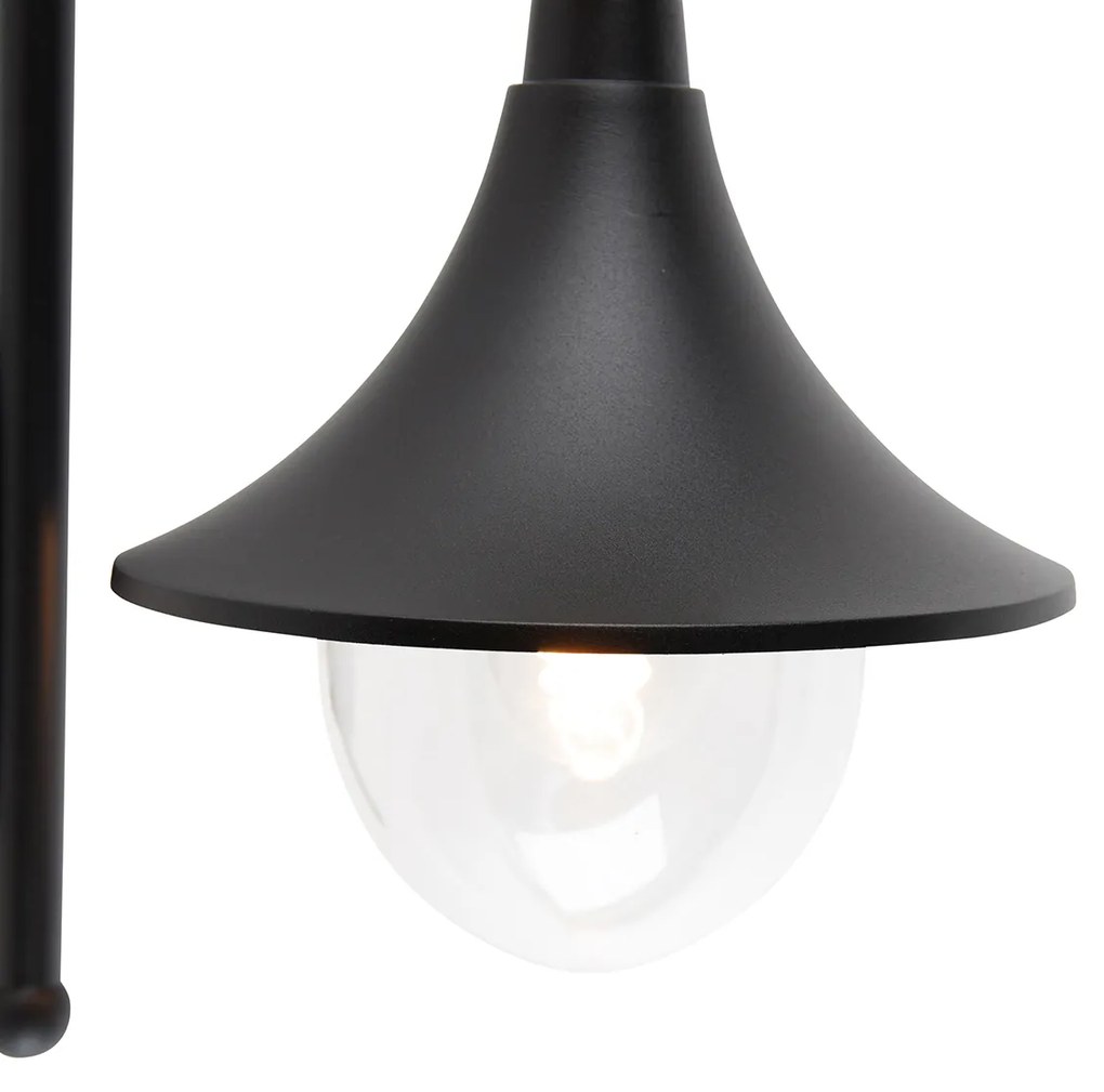 Candeeiro de parede exterior inteligente preto IP44 com Wi-Fi A60 - Daphne