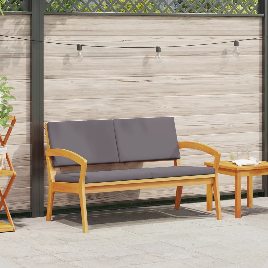 Banco de Jardim vidaXL com Almofadas 115x70x72 cm Madeira de Acácia