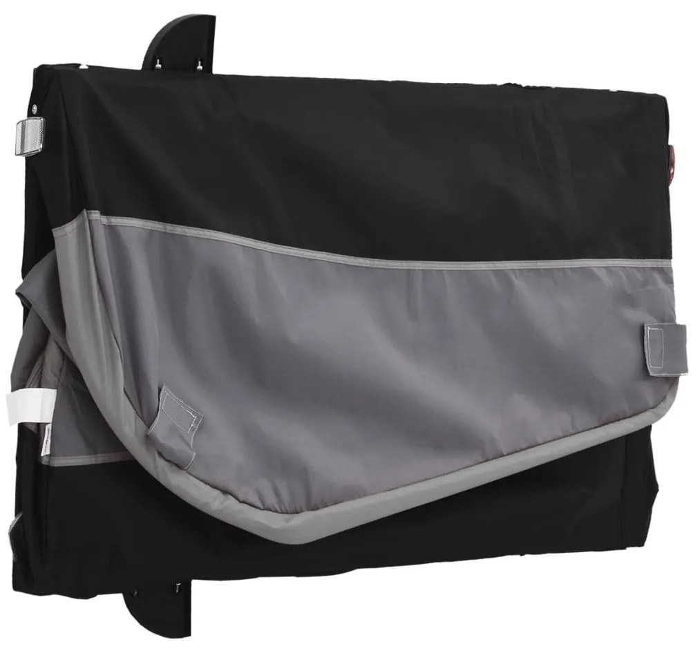 Reboque para bicicleta 30 kg ferro preto e cinza
