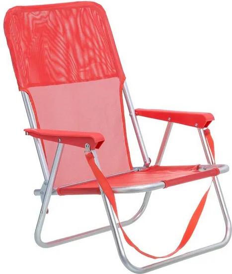 Cadeira de Campismo Acolchoada Juinsa Vermelho Alumínio (54 x 40 x 71 cm)