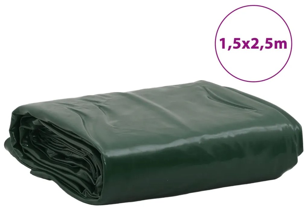 Lona 1,5x2,5 m 650 g/m² verde