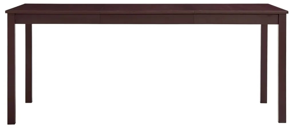 Mesa de jantar 180x90x73 cm madeira de pinho castanho-escuro