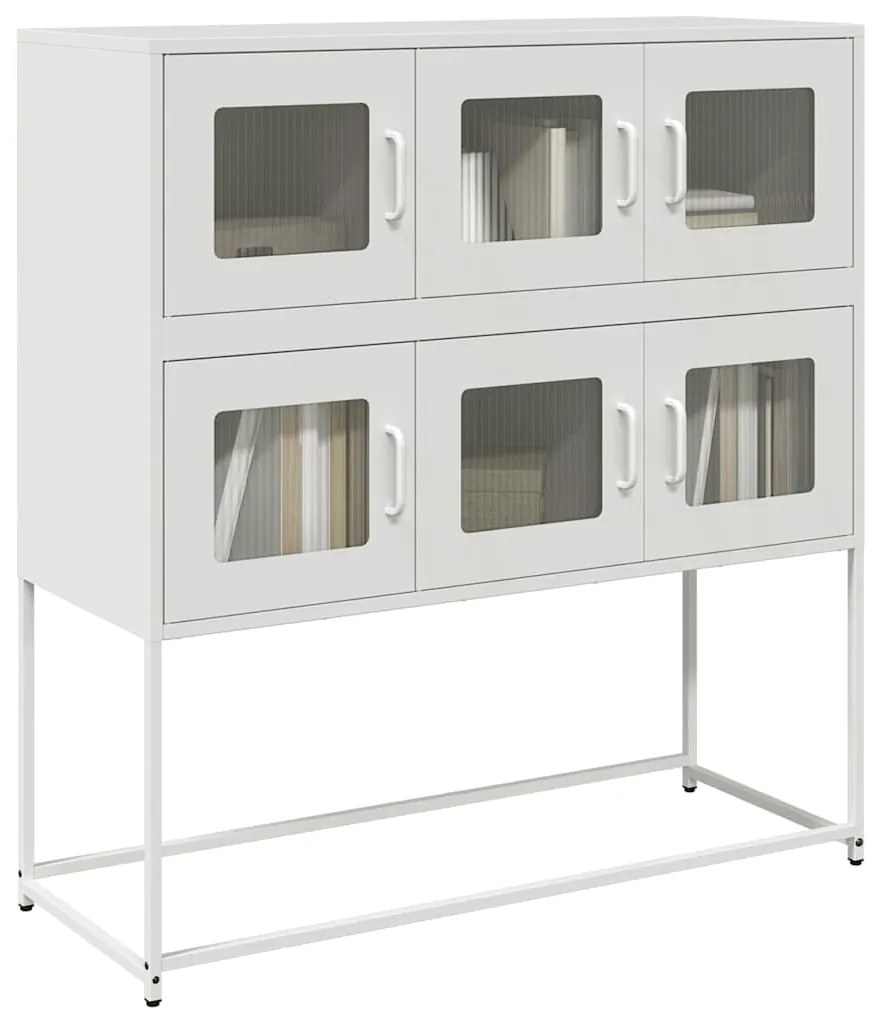 Aparador 100,5x39x107 cm aço laminado a frio branco