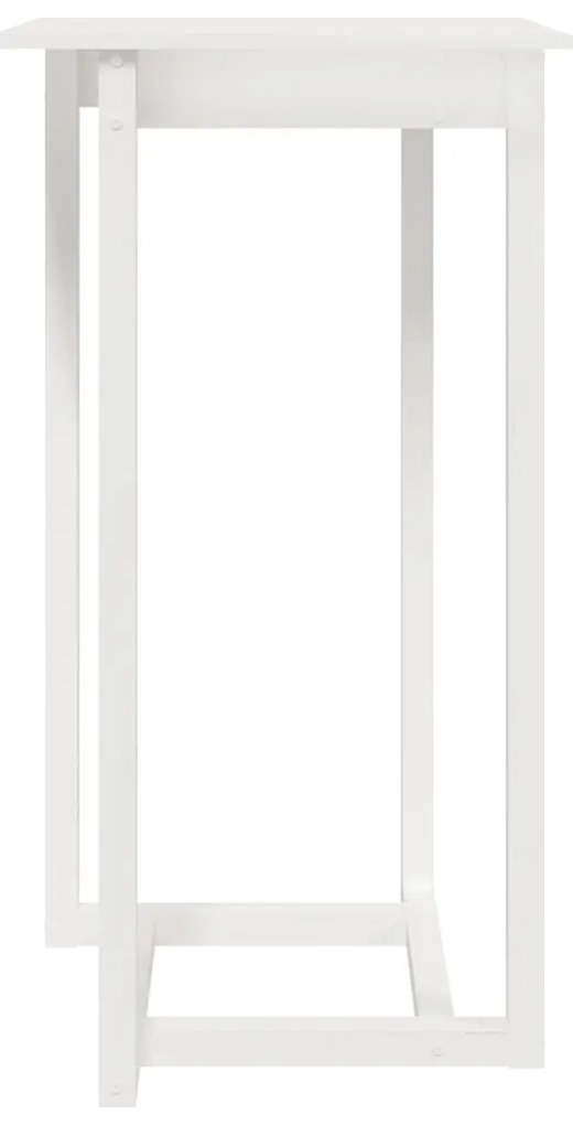 Mesa de bar 60x60x110 cm pinho maciço branco