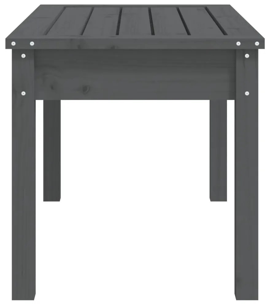 Banco de jardim 80x44x45 cm madeira de pinho maciça cinzento
