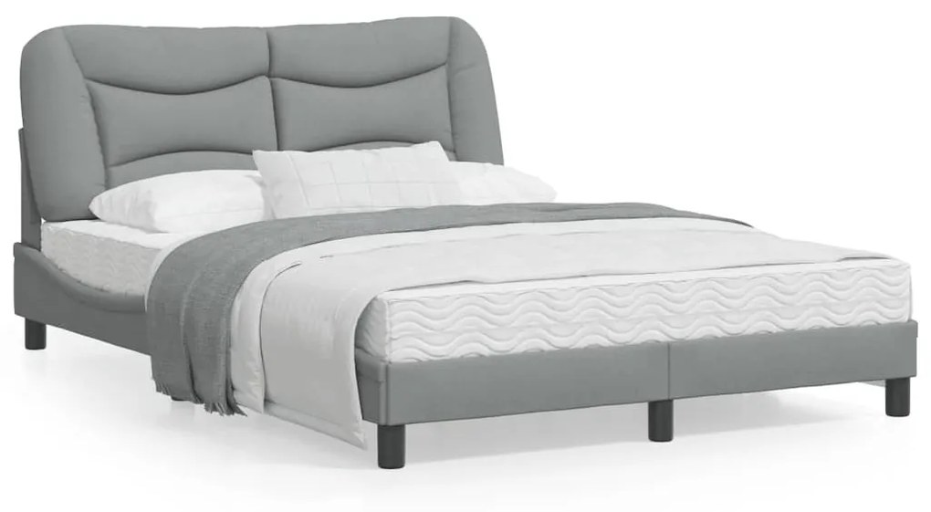 vidaXL Estrutura de cama com LED sem colchão 120x200 cm tecido