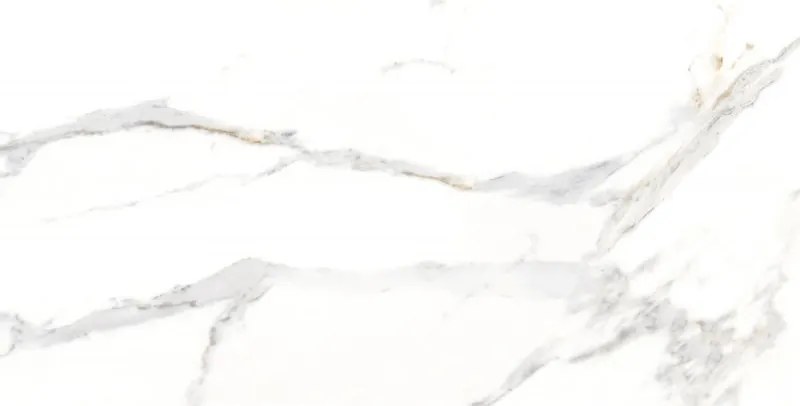 Mexen Agata Grés esmaltado branco rekt. G1, azulejo para piso e parede 120 x 60 cm, brilho - TL144-120-060-00