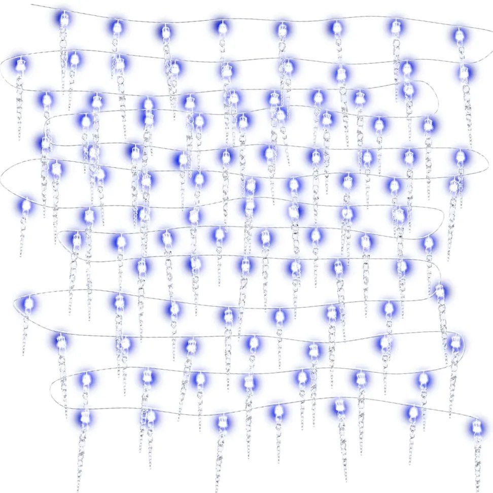 Luz Natal pingente gelo 40 pcs controlo remoto acrílico azul
