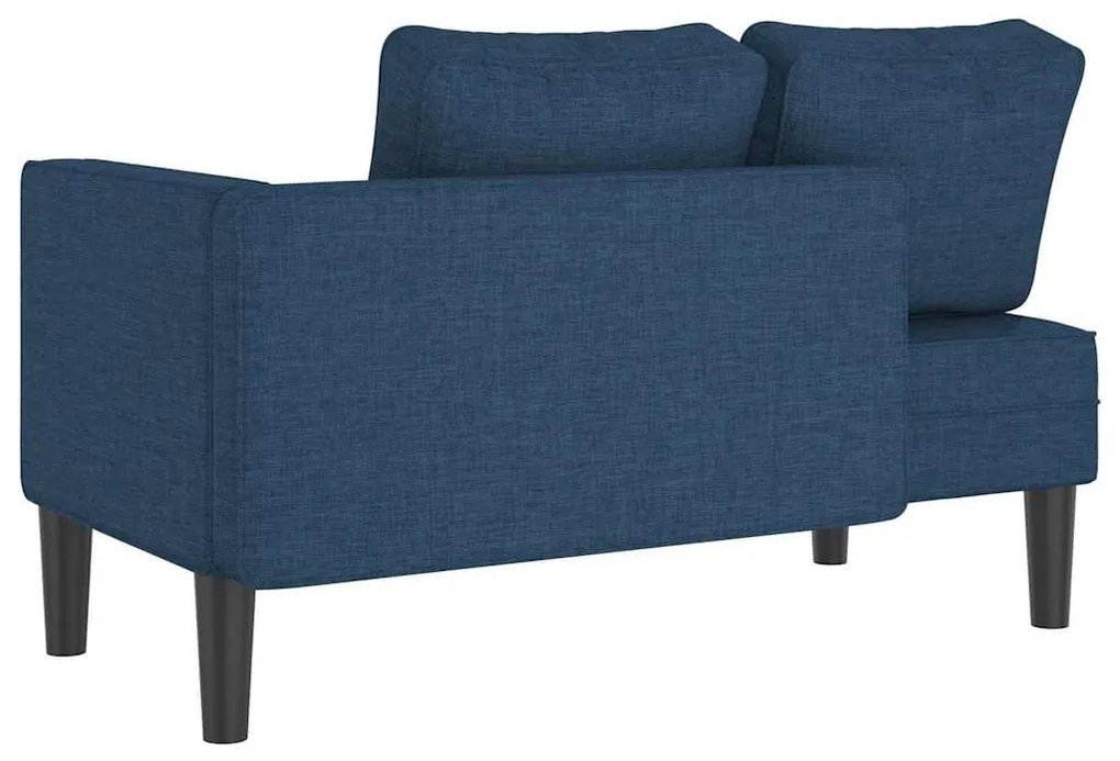 Chaise lounge com almofadões tecido azul