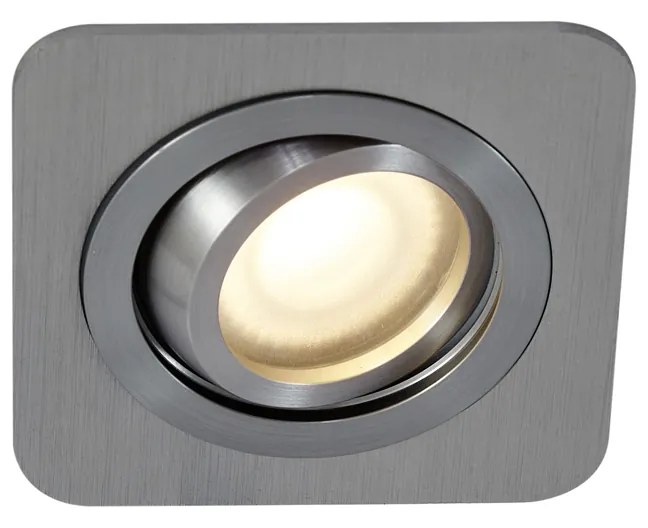 Conjunto de 6 focos embutidos arredondados cor de bronze GU10 50mm ajustáveis IP44 - Alberto Moderno