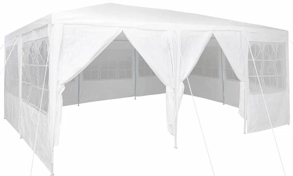 Tenda para Festa com 10 Lados Brancos 6x4 m PE