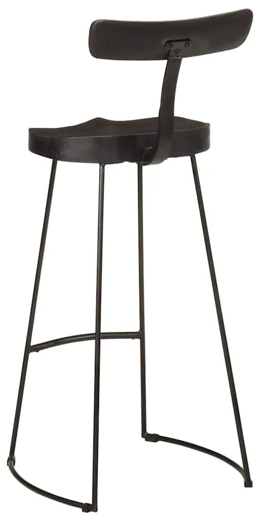 Bancos de bar 2 pcs 49x43x103 cm madeira de mangueira maciça