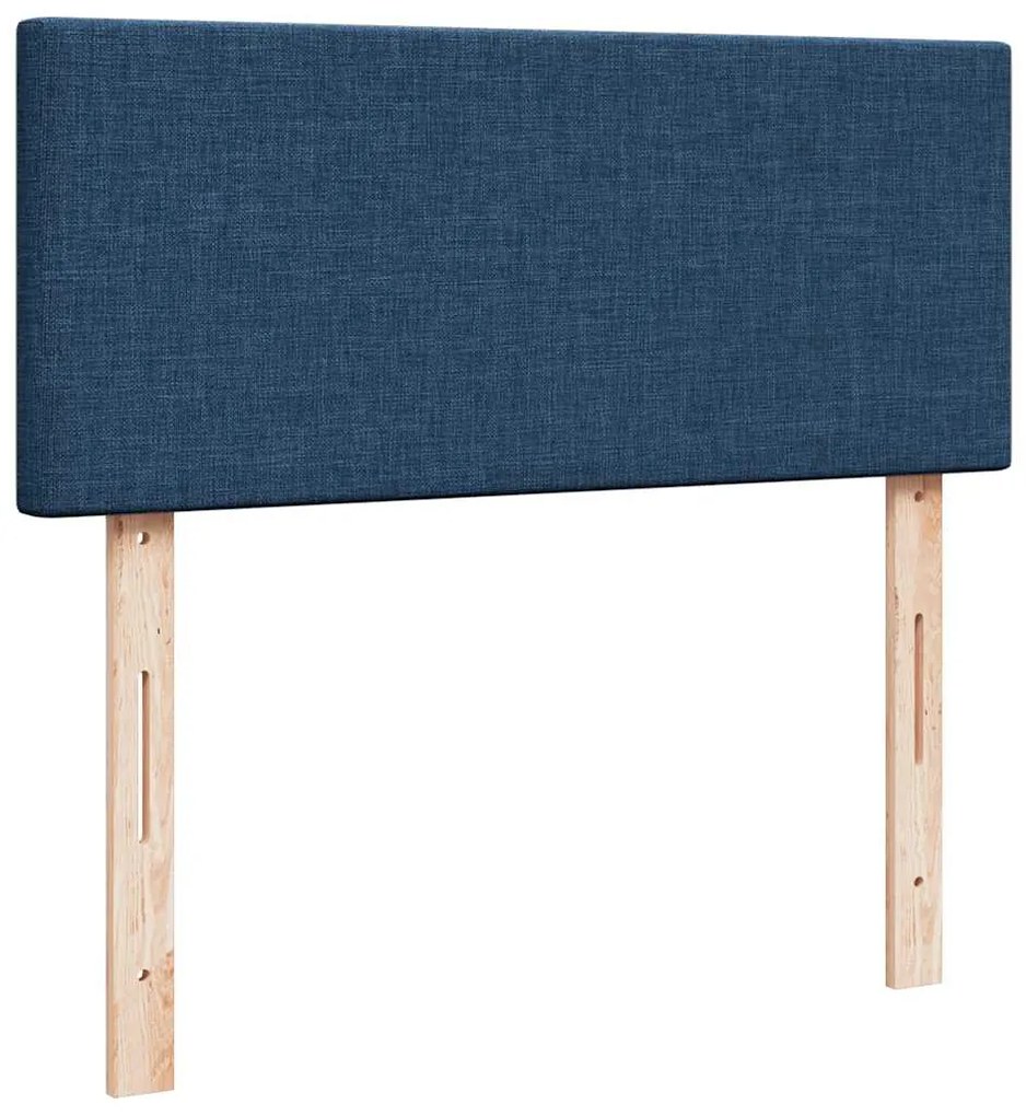 Cama com molas/colchão 120x200 cm tecido azul