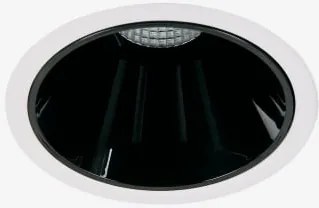 Downlight Led Embutido Com Moldura Redonda Em Alumínio Gensap Branco - Preto & Ø8 Cm & 38º & Branco Frio 4000k & 11 W - Sklum
