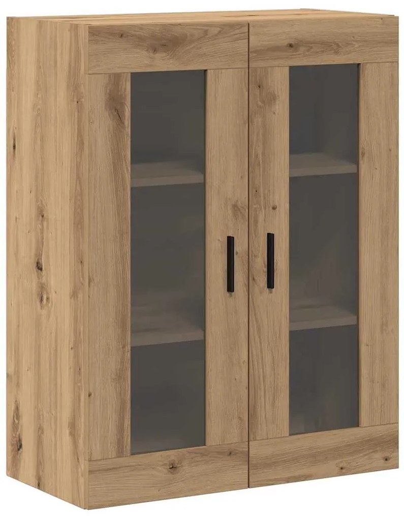 Gabinetes de Parede 2 peças Carvalho Artesanal 69.5 x 34 x 90 cm em Ma