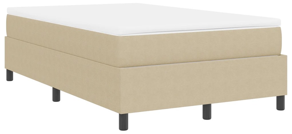 Cama Box Spring com Colchão Verde Claro Cinza 120x200 cm Tecido de Cor